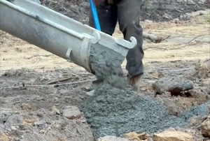 Pouring the footings